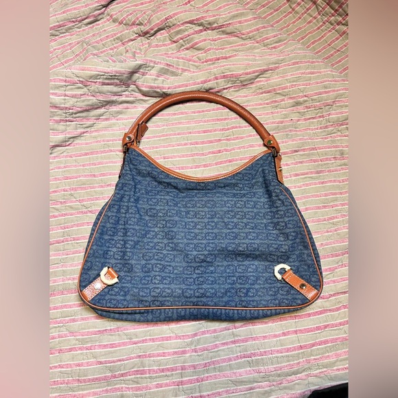 Stylish Blue and Tan Women's Bag - Picture 2 of 6